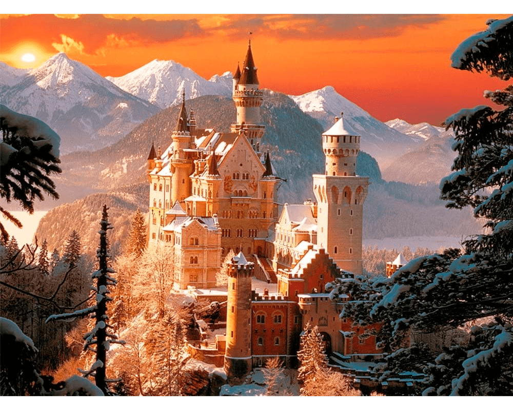 Castillo Neuschwenstein en Invierno: Rompecabezas 3000 Piezas Trefl