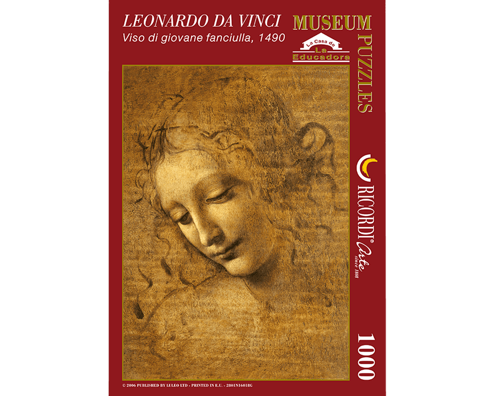 Leonardo Da Vinci - Rostro Joven: Rompecabezas 1000 piezas Ricordi