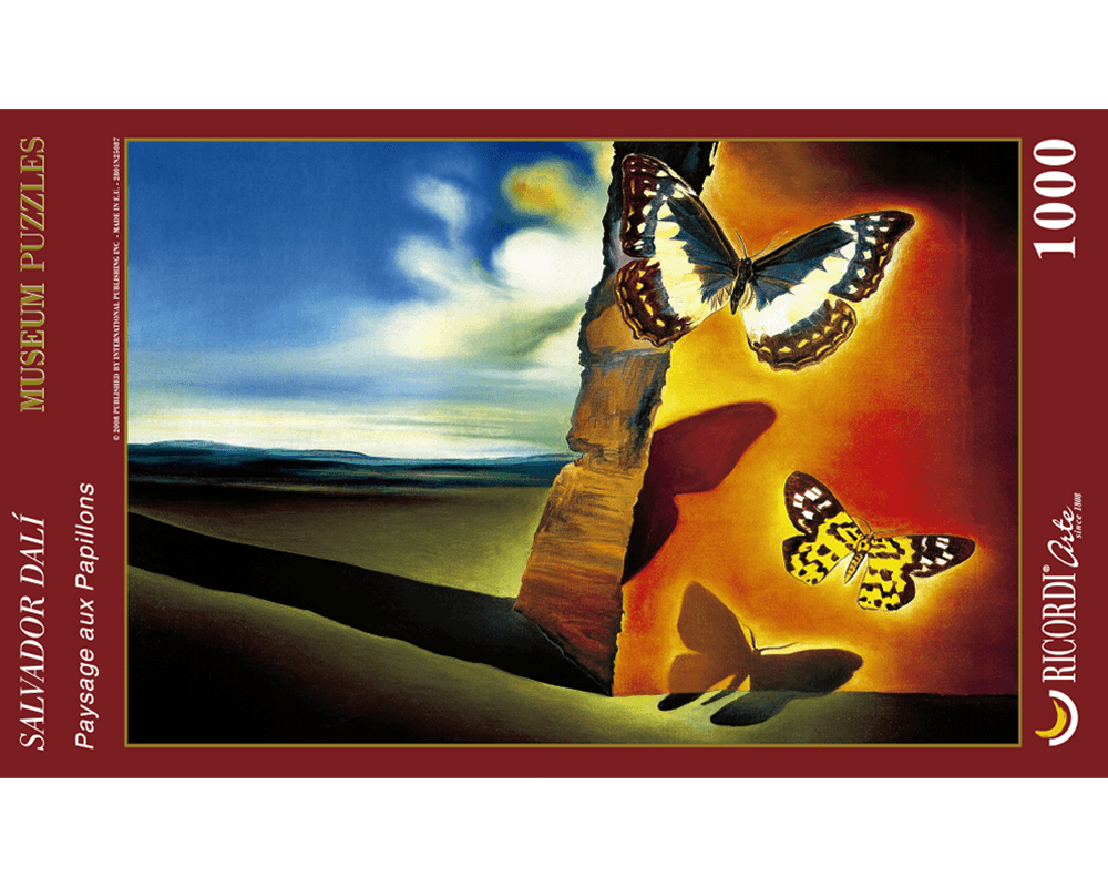 Salvador Dalí - Paisaje con Mariposas: Rompecabezas 1000 Piezas Ricordi
