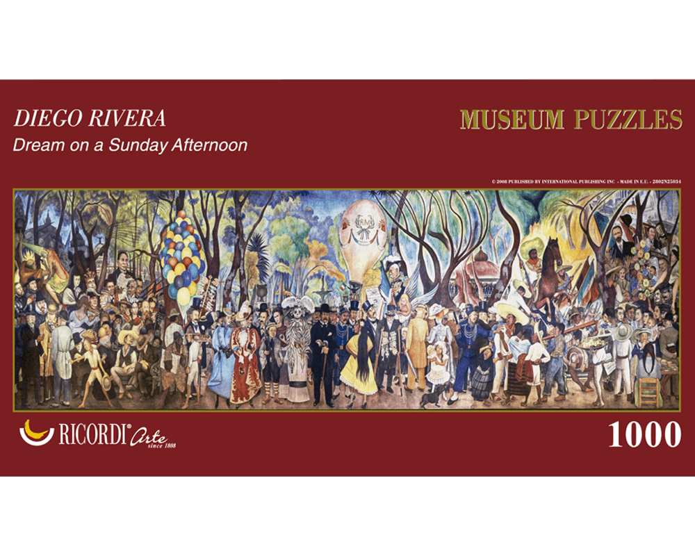 Diego Rivera - Sueño de una Tarde Dominical en la Alameda Central: Rompecabezas 1000 Piezas Panorámico Ricordi