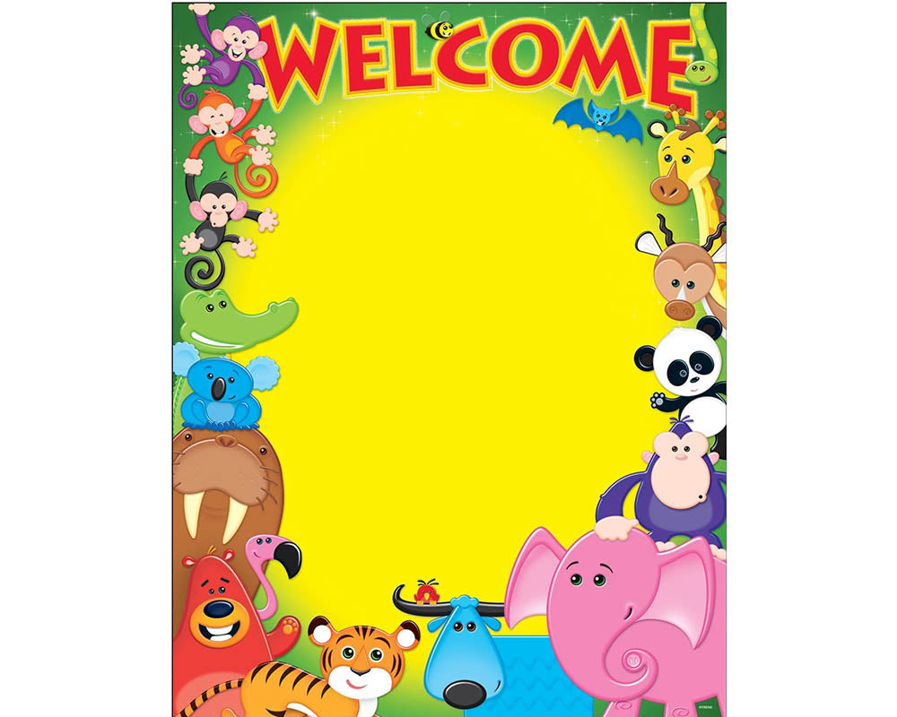 Letrero de Bienvenida en Inglés Welcome Animales Sorprendentes Trend