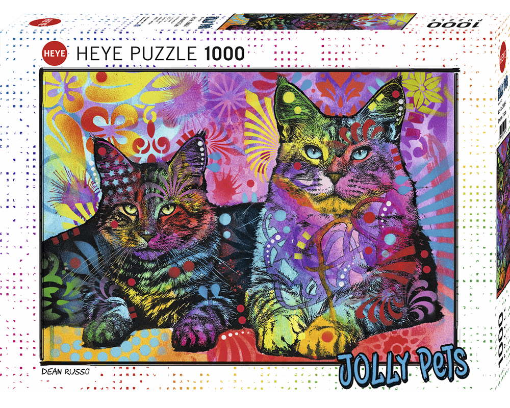 Dean Russo - 2 Gatos: Rompecabezas de 1000 piezas Heye