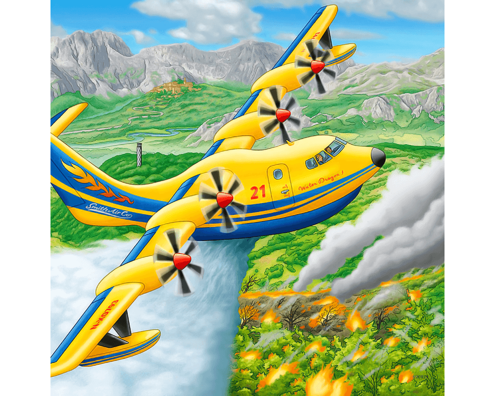 En las Nubes: 3 Rompecabezas de 49 Piezas Ravensburger