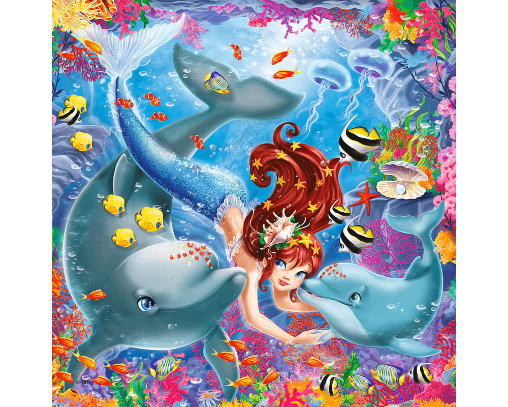 Sirenas encantadoras: 3 Rompecabezas 49 piezas Ravensburger