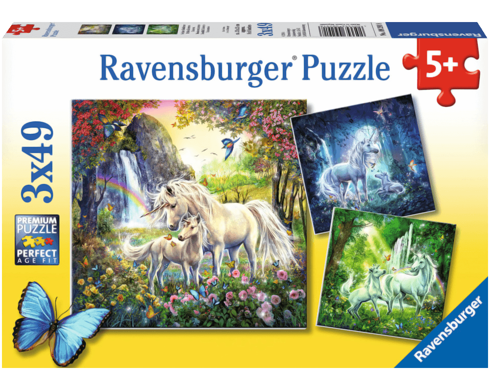 Unicornios: 3 Rompecabezas 49 Piezas Ravensburger