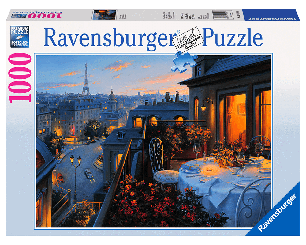 Balcón Vista París: Rompecabezas 1000 Piezas Ravensburger