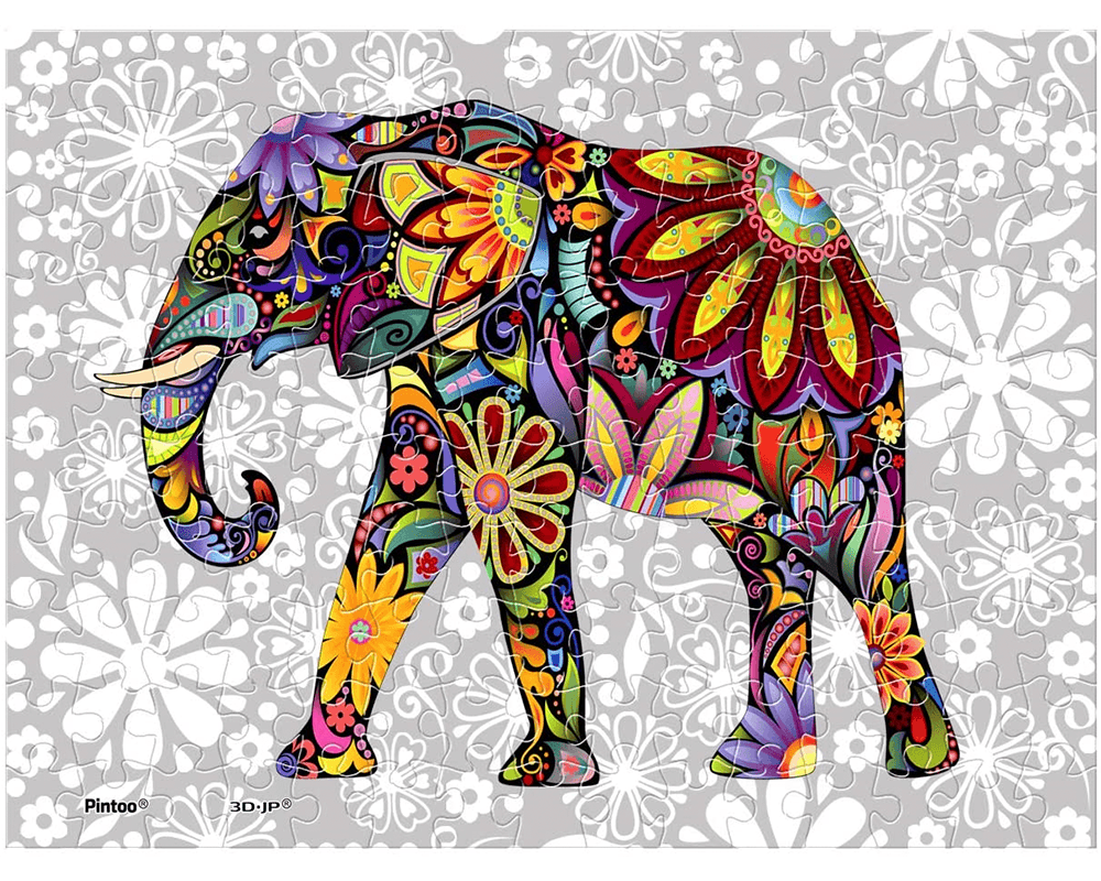 Elefante de Mil Colores: Rompecabezas 150 piezas Plástico Pintoo