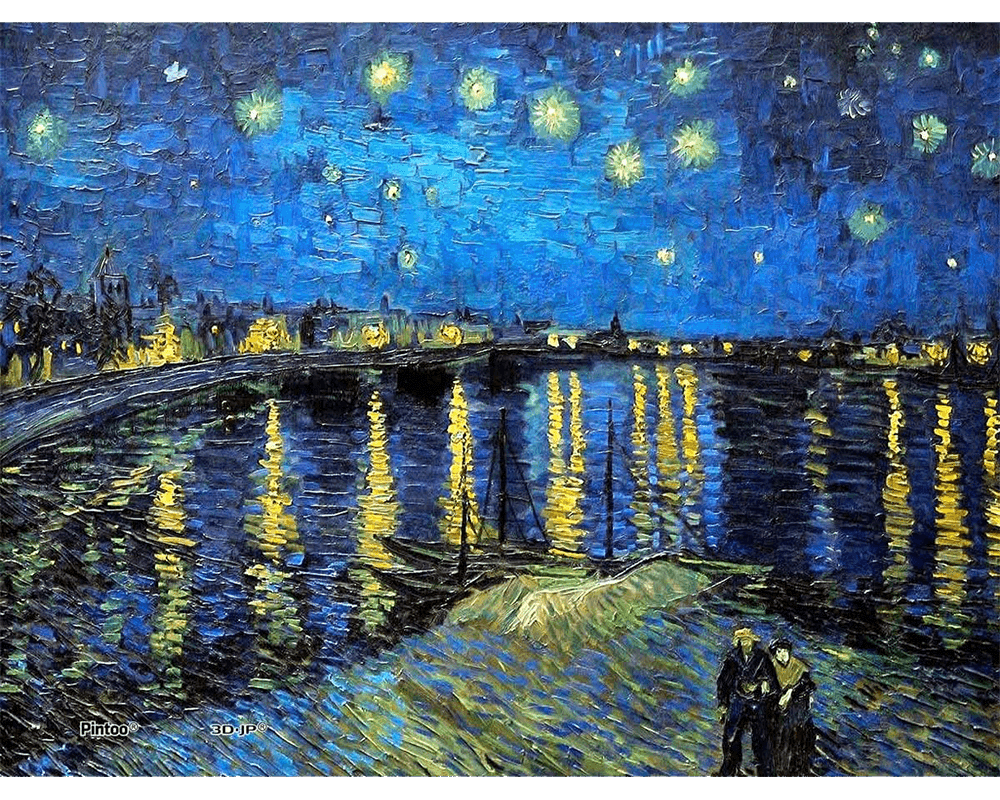 Van Gogh - Noche Estrellada sobre el Ródano: Rompecabezas 150 Piezas Plástico PieceRelax