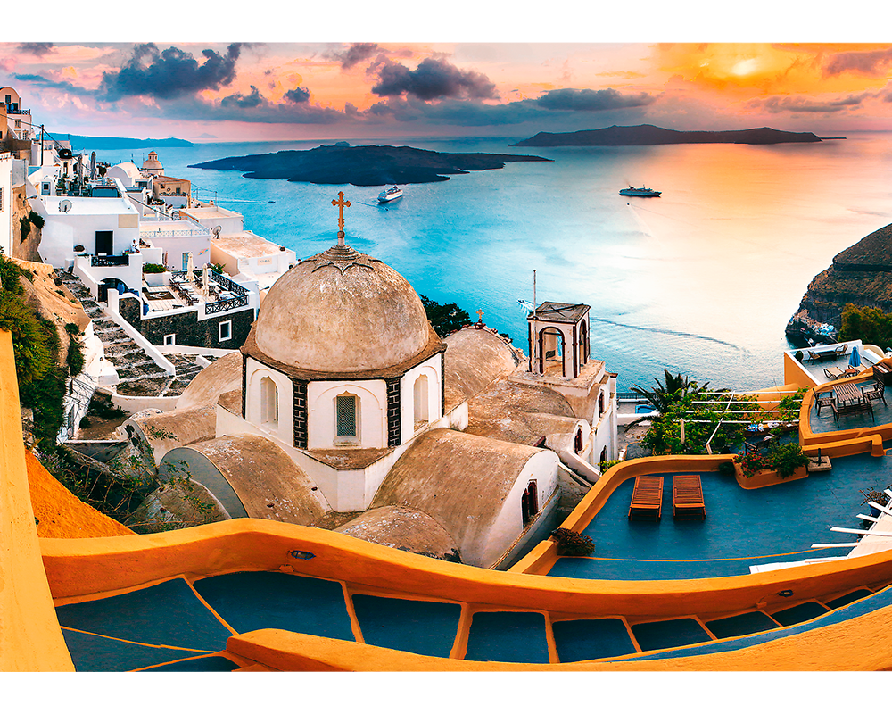 Santorini - Cuento de Hadas: Rompecabezas 1000 Piezas Trefl