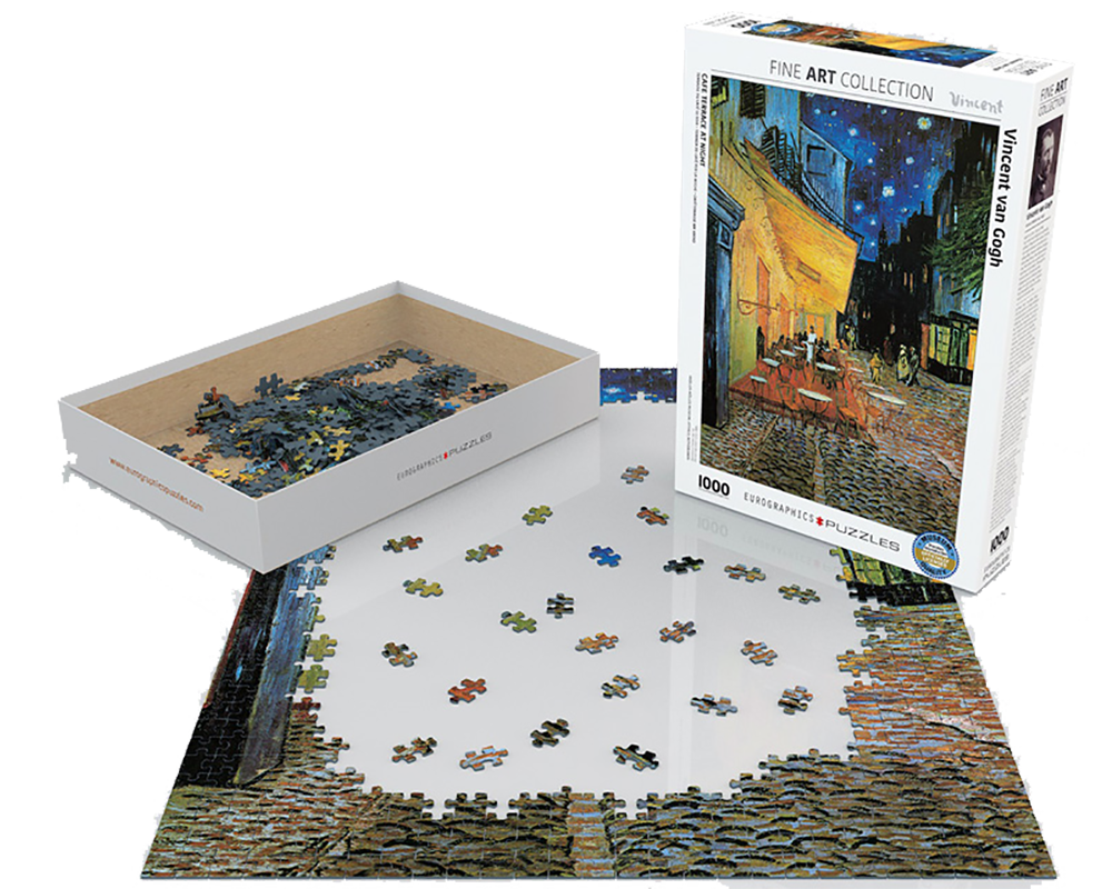Van Gogh - Café Terraza: Rompecabezas de Arte 1000 Piezas Eurographics