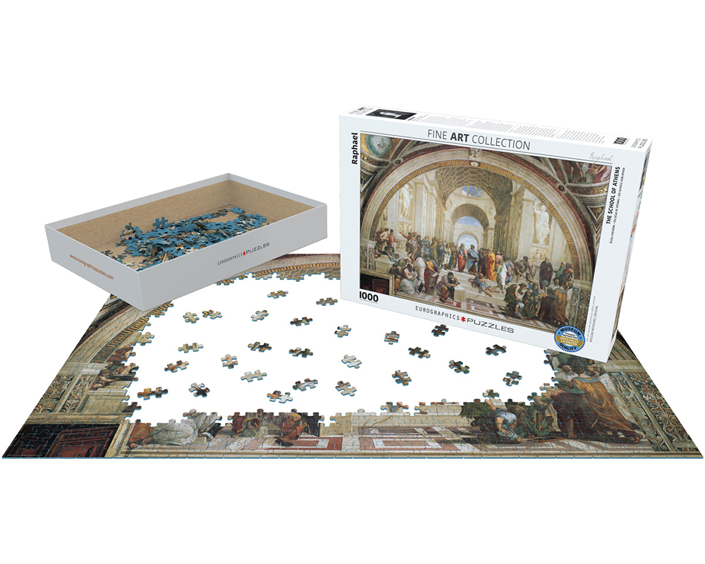 Rafael Sanzio: Escuela de Atenas Rompecabezas de Arte 1000 Piezas Eurographics