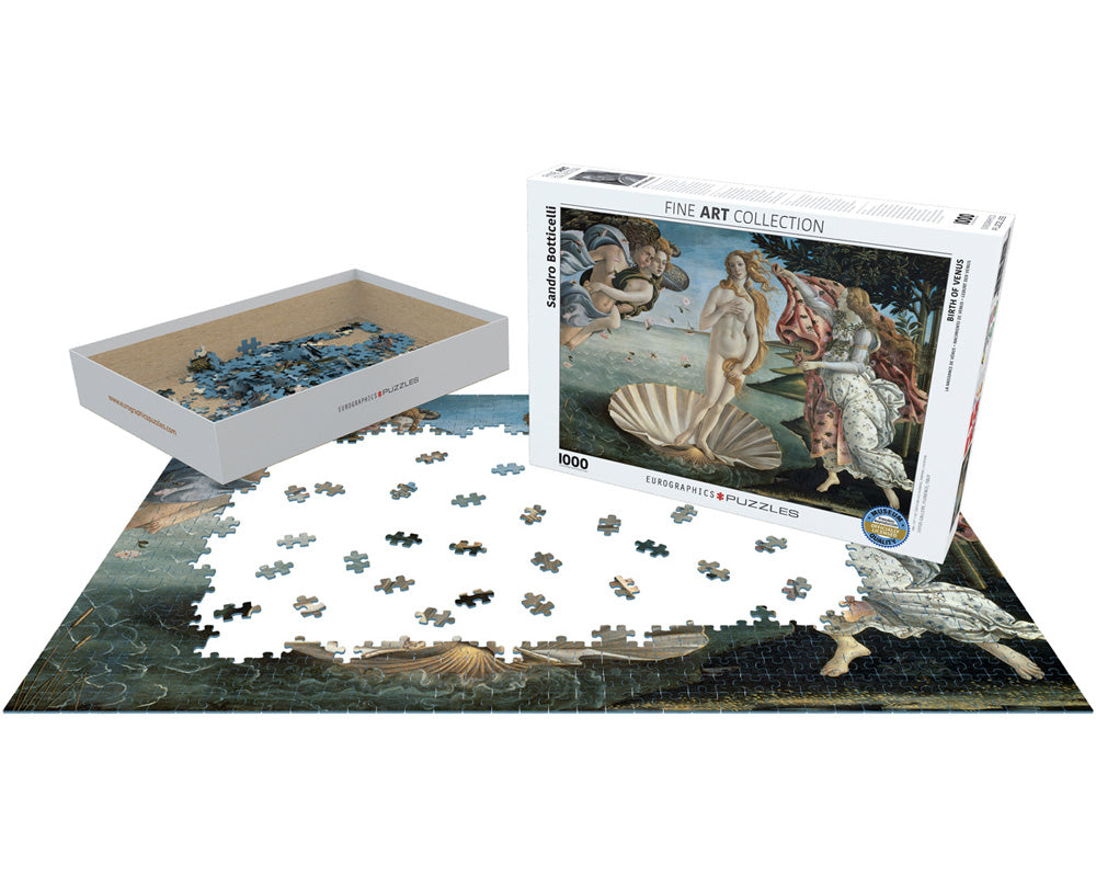 Botticelli- El Nacimiento de Venus Rompecabezas de Arte 1000 Piezas Eurographics