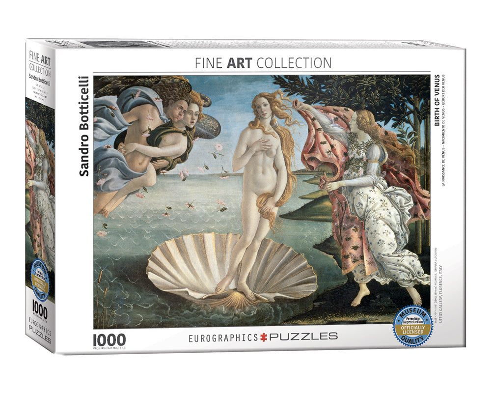 Botticelli- El Nacimiento de Venus Rompecabezas de Arte 1000 Piezas Eurographics