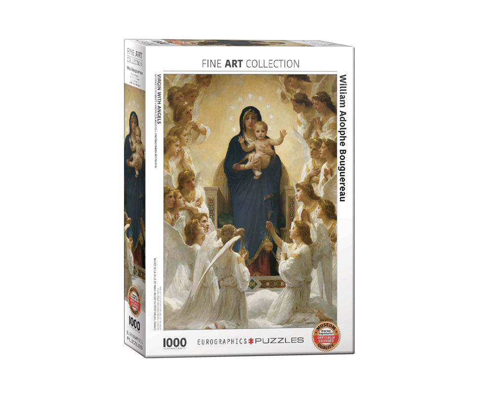 Bouguereau Virgen con Ángeles Rompecabezas de Arte 1000 Piezas Eurographics