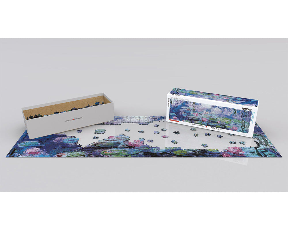 Lilas de Agua Monet Rompecabezas de Arte 1000 Piezas Panorámico Eurographics