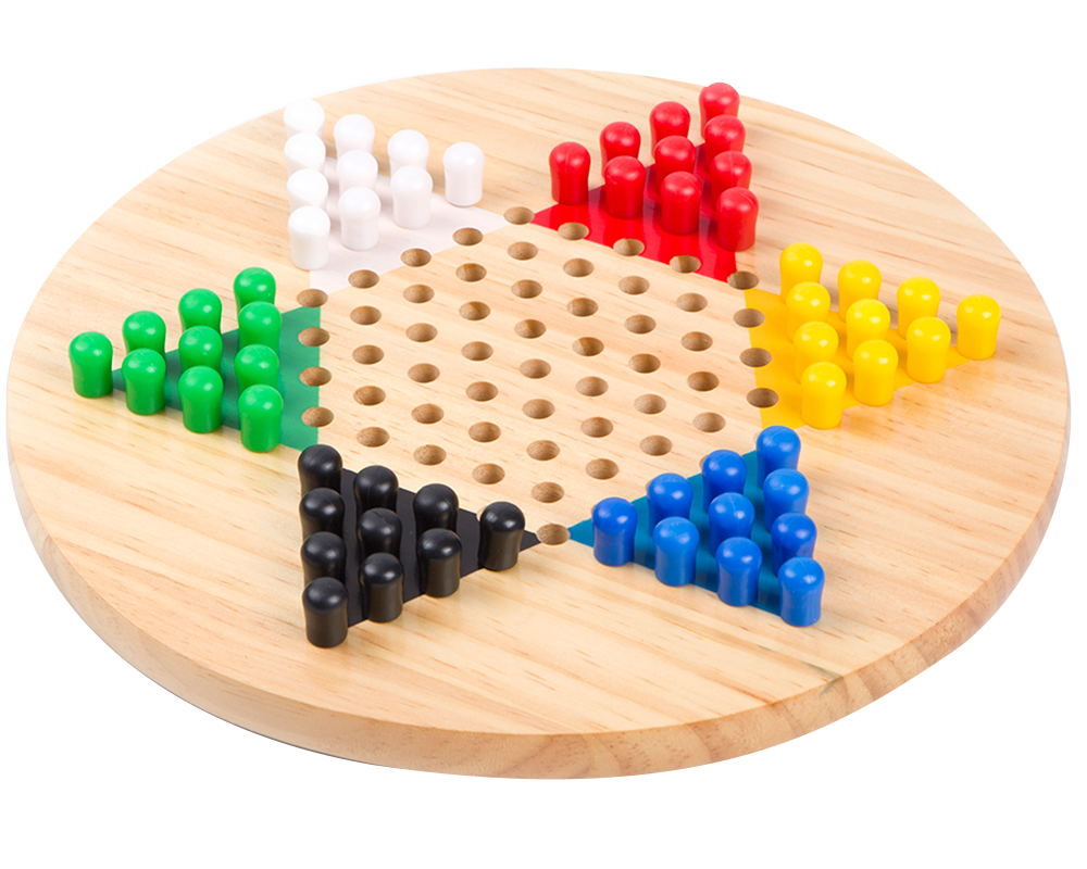 Damas Chinas de Madera (Tablero Redondo): Juego de Salón