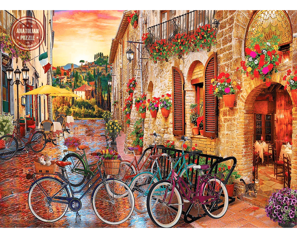 David Maclean - Bicicletas en la Toscana: Rompecabezas de 1000 piezas Anatolian