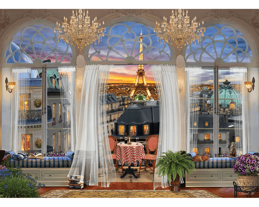 David Maclean: Terraza en París: Rompecabezas 1000 piezas Anatolian