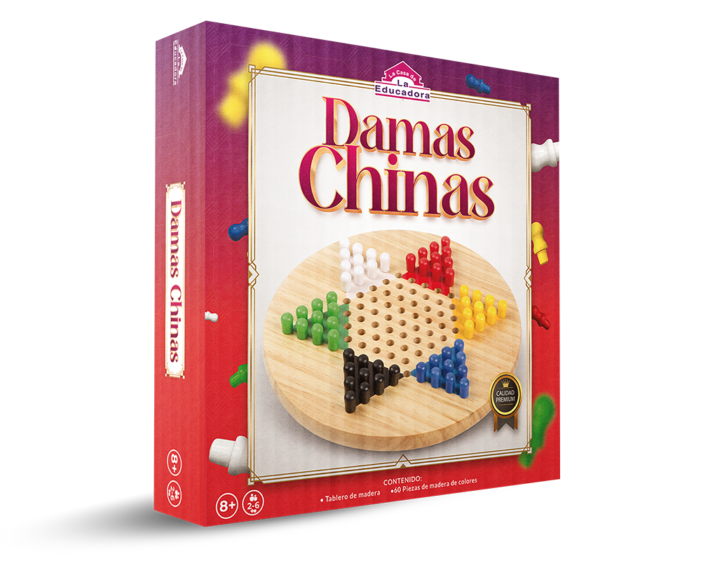 Damas Chinas de Madera (Tablero Redondo): Juego de Salón