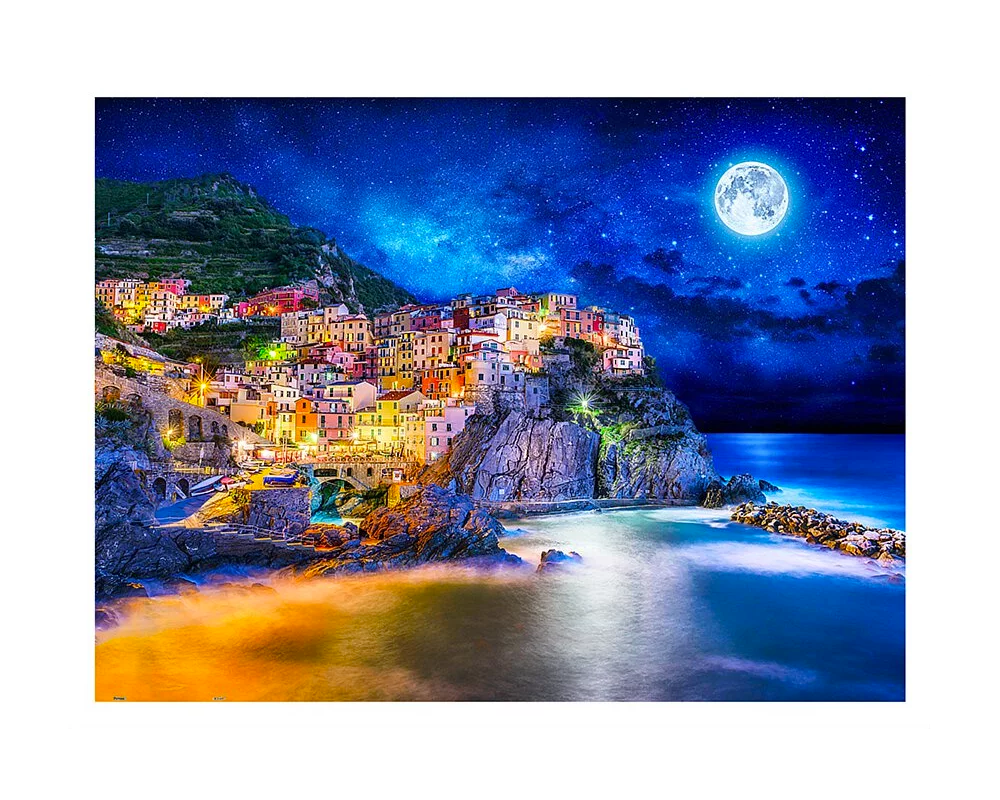 Noche Estrellada en Cinque Terre: Rompecabezas 1200 Piezas Pintoo