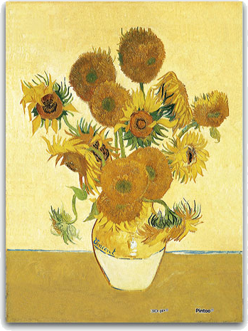 Girasoles - Van Gogh: Rompecabezas de Arte 150 Piezas Miniatura PieceRelax