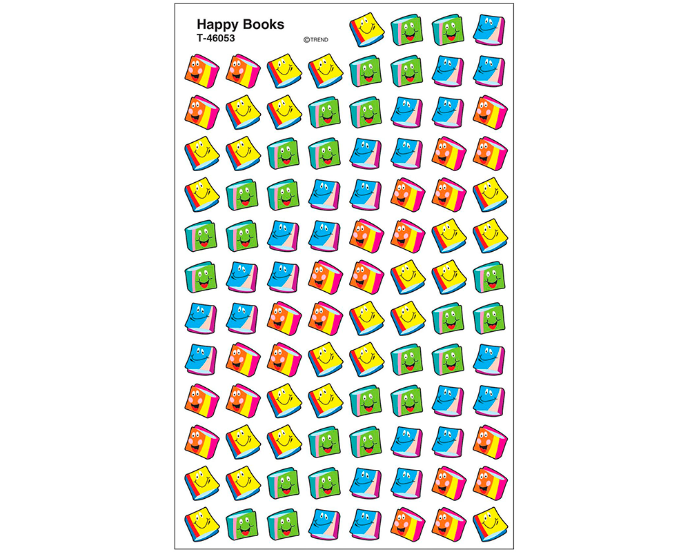 Calcomanías Super Shapes de Libros Felices Trend