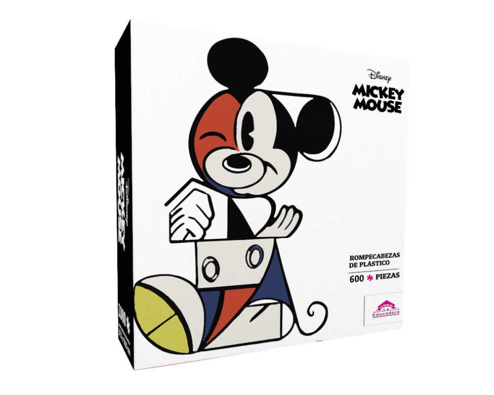 Rompecabezas Arte Mickey Disney 600 Piezas De Plástico