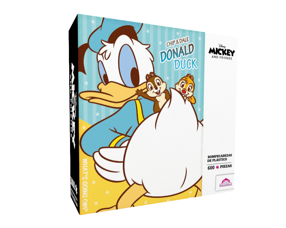 Rompecabezas Donald, Chip y Dale 600 Piezas de Plástico Disney