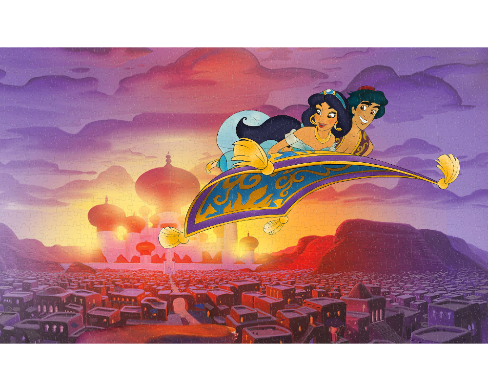 Rompecabezas Aladino y Jasmine Disney 1000 Piezas De Plástico