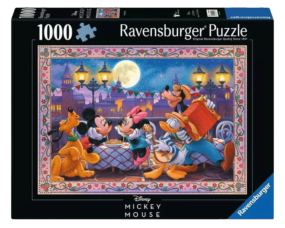 Cena Romántica Mickey y Minnie: Rompecabezas 1000 Piezas Ravensburger