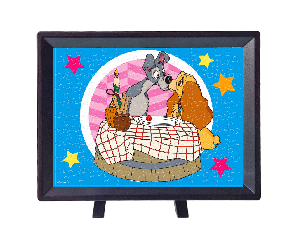 Rompecabezas Miniatura La Dama y El Vagabundo 150 Piezas de Plástico Disney