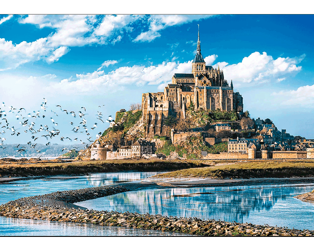 Monte San Michel, Francia: Rompecabezas 1000 Piezas Trefl