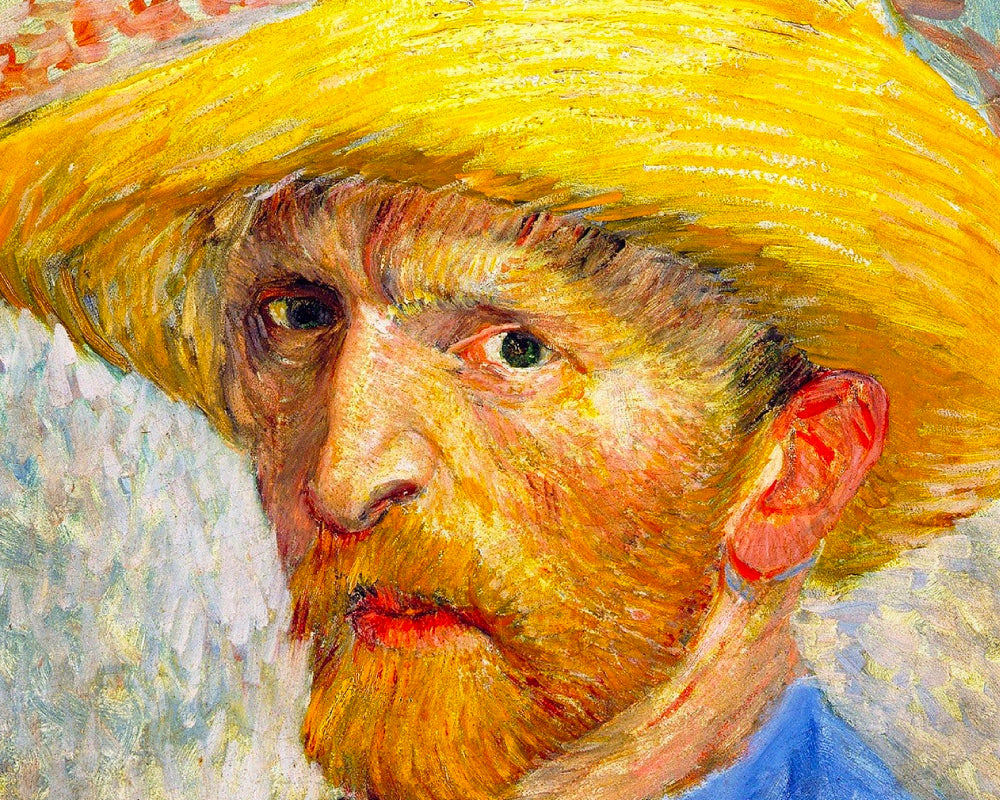 Van Gogh - Autorretrato con Sombrero de Paja: Rompecabezas  Piezas Enjoy Puzzle