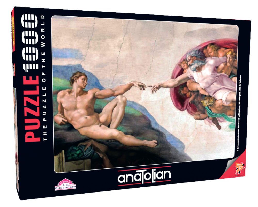 La Creación de Adán: Rompecabezas de 1000 piezas. Anatolian