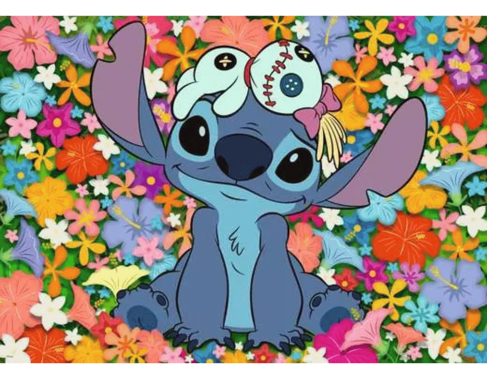 Disney Stitch y Scrump: Rompecabezas Ravensburger de 1000 piezas