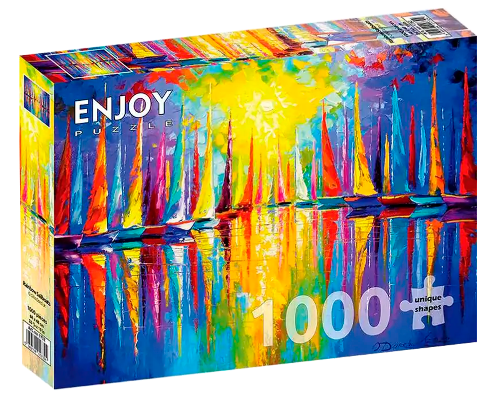 Veleros Arcoíris: Rompecabezas 1000 Piezas Enjoy Puzzle