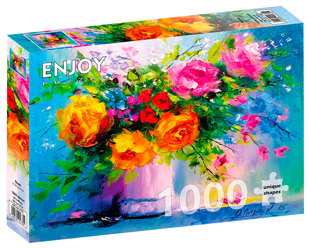 Rosas de Colores: Rompecabezas 1000 Piezas Enjoy Puzzle