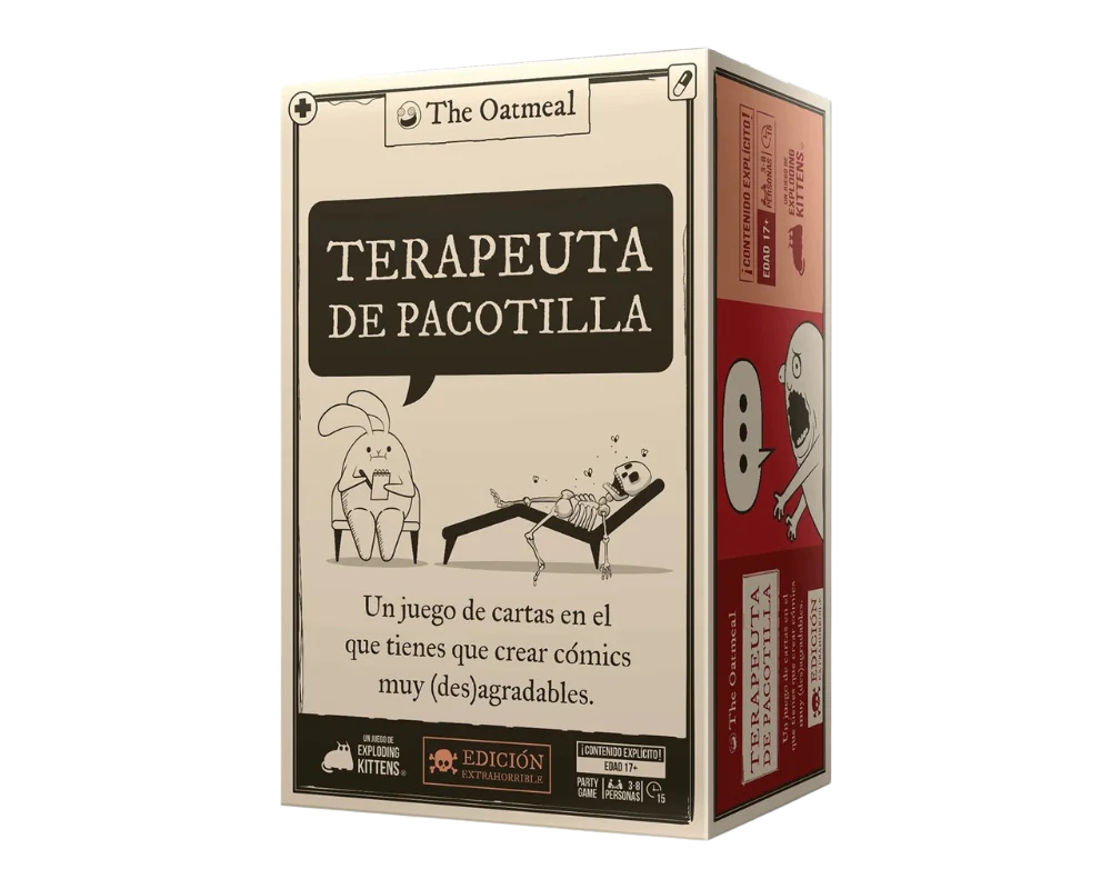 Terapeuta de Pacotilla. Juego de Mesa Exploding Kittens en Español. Edad 18+