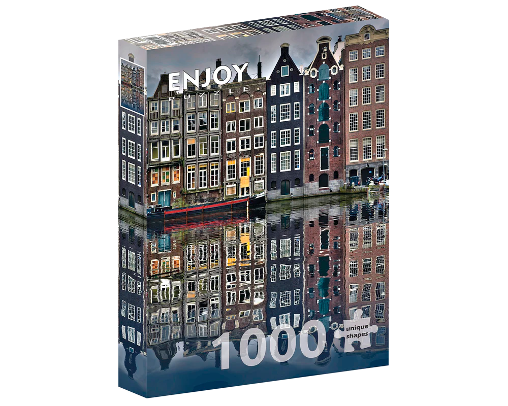Casas en Amsterdam - Rompecabezas 1000 Piezas Enjoy Puzzle