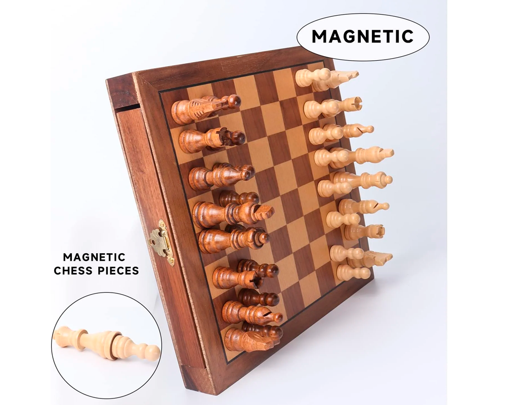 Estuche de Ajedrez Magnético de Madera - CHH Games