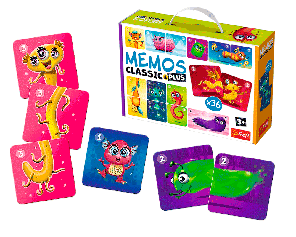 Memos Classic&Plus Pequeños Monstruos Trefl