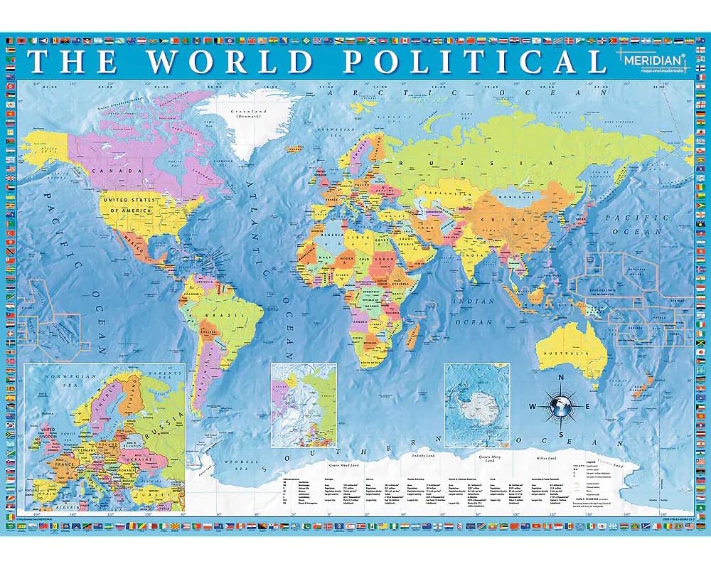 Mapa Político Rompecabezas 2000 Piezas Trefl