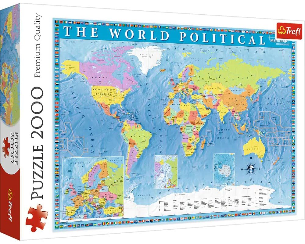 Mapa Político Rompecabezas 2000 Piezas Trefl