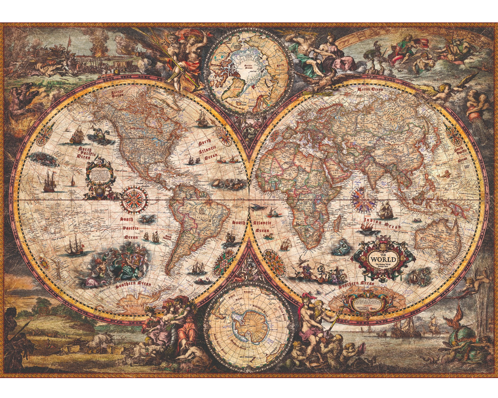 Rajko Zigic: Mapa Antiguo Rompecabezas 2000 Piezas Marca Heye