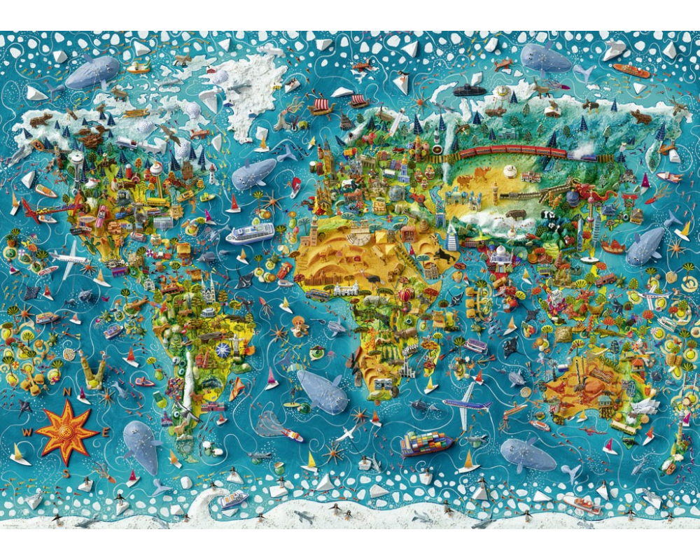 Sara Drake: Mundo Miniatura Rompecabezas 2000 Piezas Marca Heye