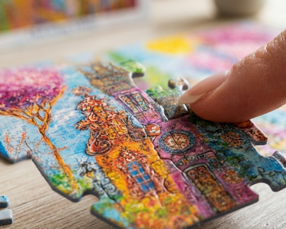 Tatyana Murova Pueblos con Encanto Árboles Rosas Rompecabezas 1000 Piezas Heye