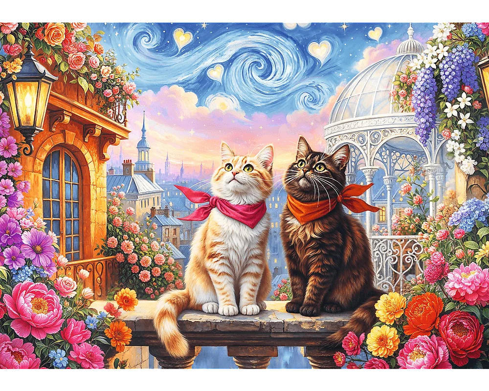 Gatos Enamorados Rompecabezas 500 Piezas Trefl