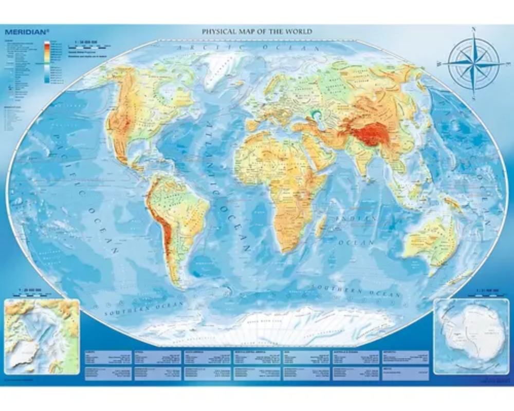 Mapa Físico del Mundo: Rompecabezas 4000 Piezas Trefl