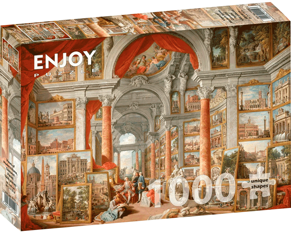 Giovanni Panini - Galería de Vistas de Roma Moderna: Rompecabezas 1000 Piezas Enjoy Puzzle