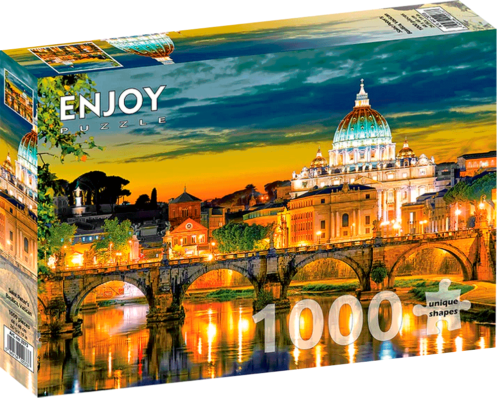 Basílica de San Pedro, Vaticano: Rompecabezas 1000 Piezas Enjoy Puzzle